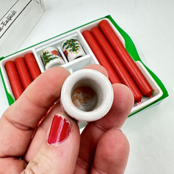 Vintage Willi Geck Geschenke Christmas Tree Mini Candle Holders German Decor - Picture 5 of 9